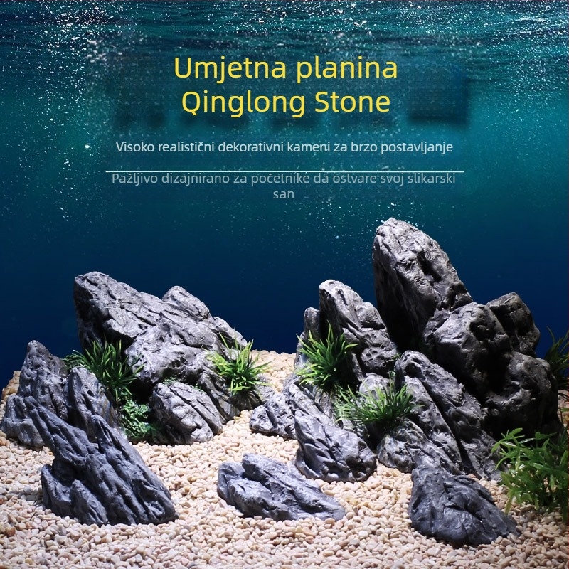 Akvariumska dekoracija od smole – rockery za akvarij, set za uređenje, brend Scenery