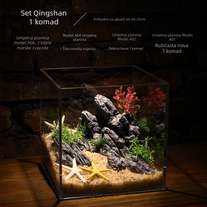 Akvariumska dekoracija od smole – rockery za akvarij, set za uređenje, brend Scenery