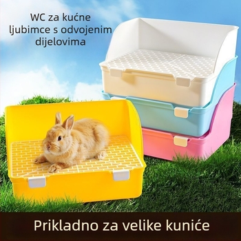 Plastična toaletica za zečeve s podignutim dizajnom protiv rasipanja, periva i otklonjiva posuda
