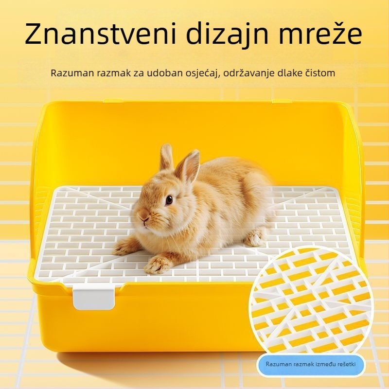 Plastična toaletica za zečeve s podignutim dizajnom protiv rasipanja, periva i otklonjiva posuda