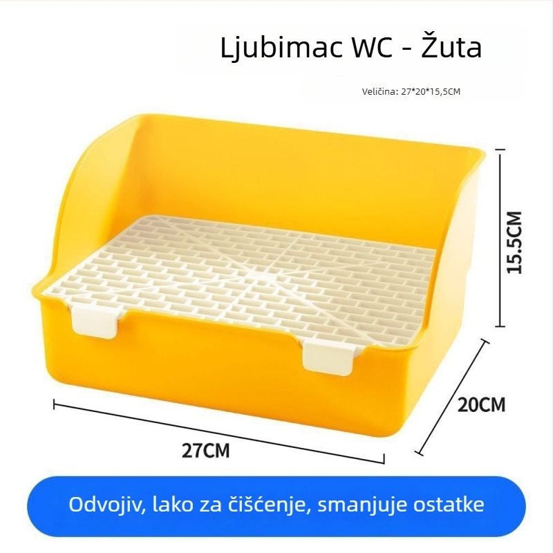 Plastična toaletica za zečeve s podignutim dizajnom protiv rasipanja, periva i otklonjiva posuda