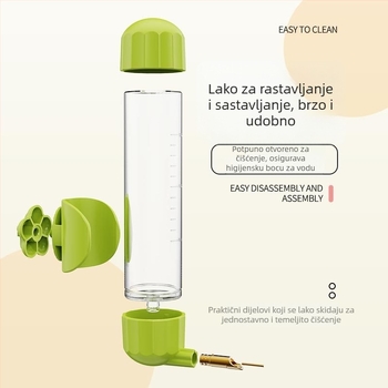 Posuda za vodu i hranilica za ptice – automatsko napajanje papiga i malih ptica, sustav bočice tipa pin, materijali PS/ABS/metala