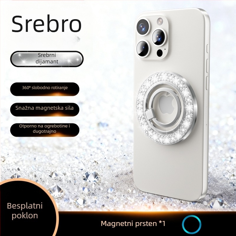 Magnetski stalak za telefone tvrtke Yingle, model Yl-zs03, konstrukcija od legura, univerzalan za telefone i tablete, mogućnost prilagodbe