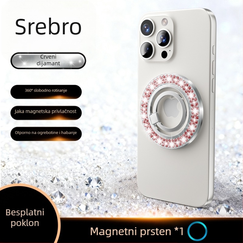 Magnetski stalak za telefone tvrtke Yingle, model Yl-zs03, konstrukcija od legura, univerzalan za telefone i tablete, mogućnost prilagodbe