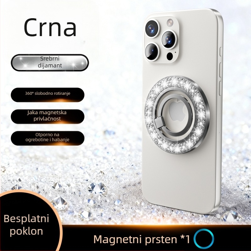 Magnetski stalak za telefone tvrtke Yingle, model Yl-zs03, konstrukcija od legura, univerzalan za telefone i tablete, mogućnost prilagodbe