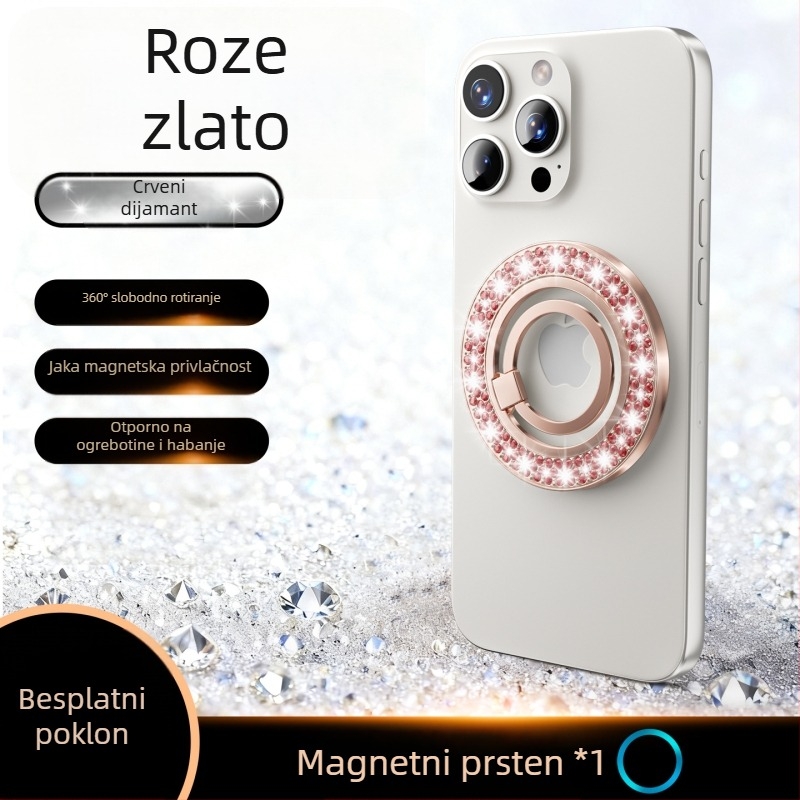 Magnetski stalak za telefone tvrtke Yingle, model Yl-zs03, konstrukcija od legura, univerzalan za telefone i tablete, mogućnost prilagodbe