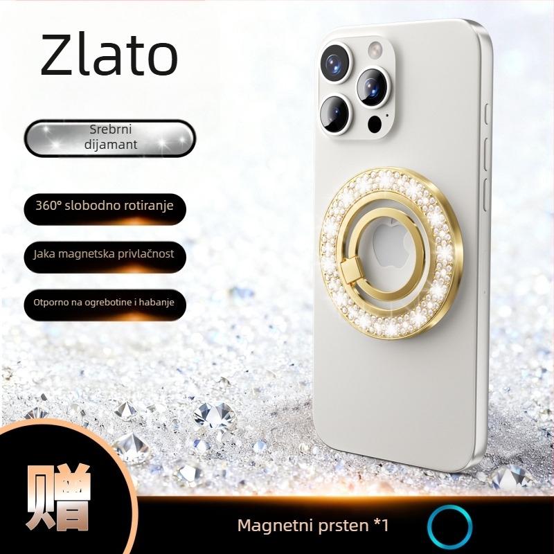 Magnetski stalak za telefone tvrtke Yingle, model Yl-zs03, konstrukcija od legura, univerzalan za telefone i tablete, mogućnost prilagodbe