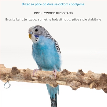 Stalak za papigu s podnom platformom — čvrsto drvo i pepperwood, metalni dodaci, interaktivna platforma, pogodna za sve vrste ptica, branda Gatoo Forest