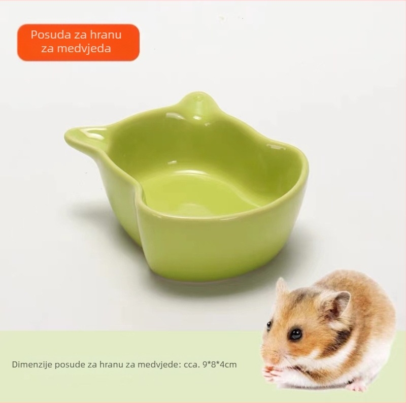 Keramička hranilica za hamster s dizajnom protiv prevrnuća; kategorija: pribor za kućne ljubimce; Licencirana privatna marka: Da
