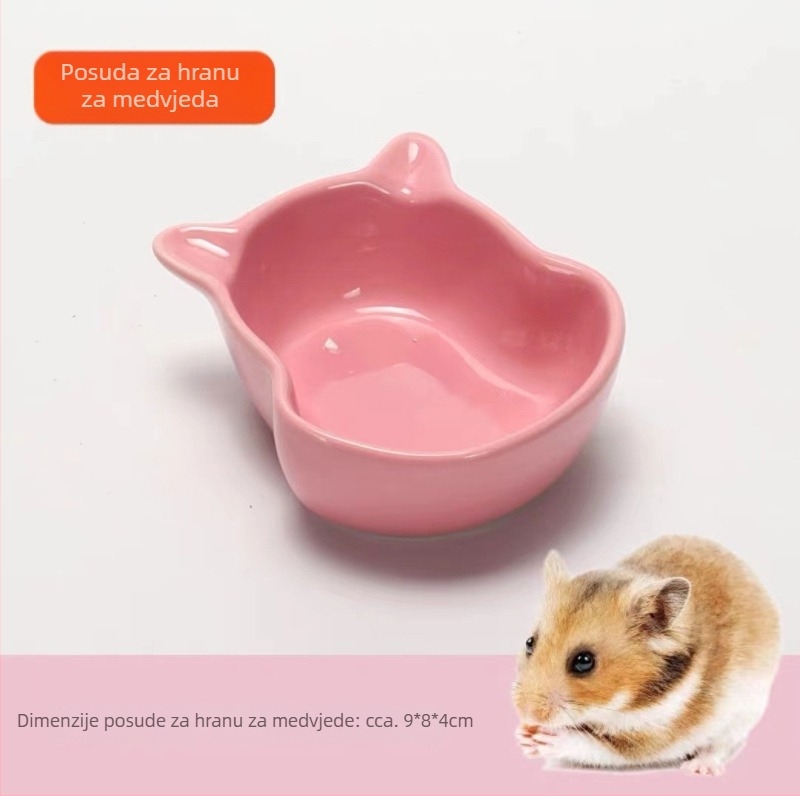 Keramička hranilica za hamster s dizajnom protiv prevrnuća; kategorija: pribor za kućne ljubimce; Licencirana privatna marka: Da