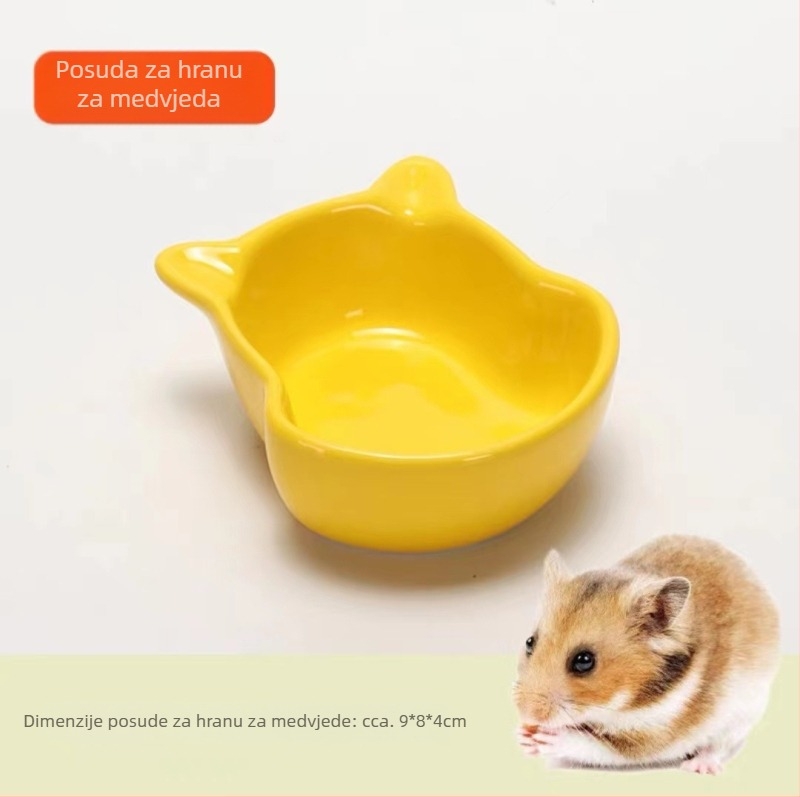 Keramička hranilica za hamster s dizajnom protiv prevrnuća; kategorija: pribor za kućne ljubimce; Licencirana privatna marka: Da