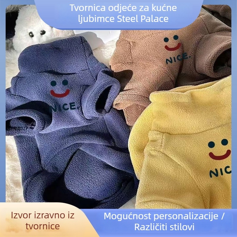 Derong hoodie za kućne ljubimce — debeli topli materijal, za male i srednje pse i mačke, ležerni stil