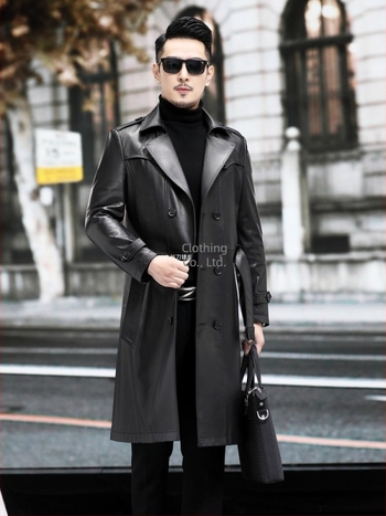 Muška jakna od prave kože, srednje duljine, jesen, visoke kvalitete, biker stil