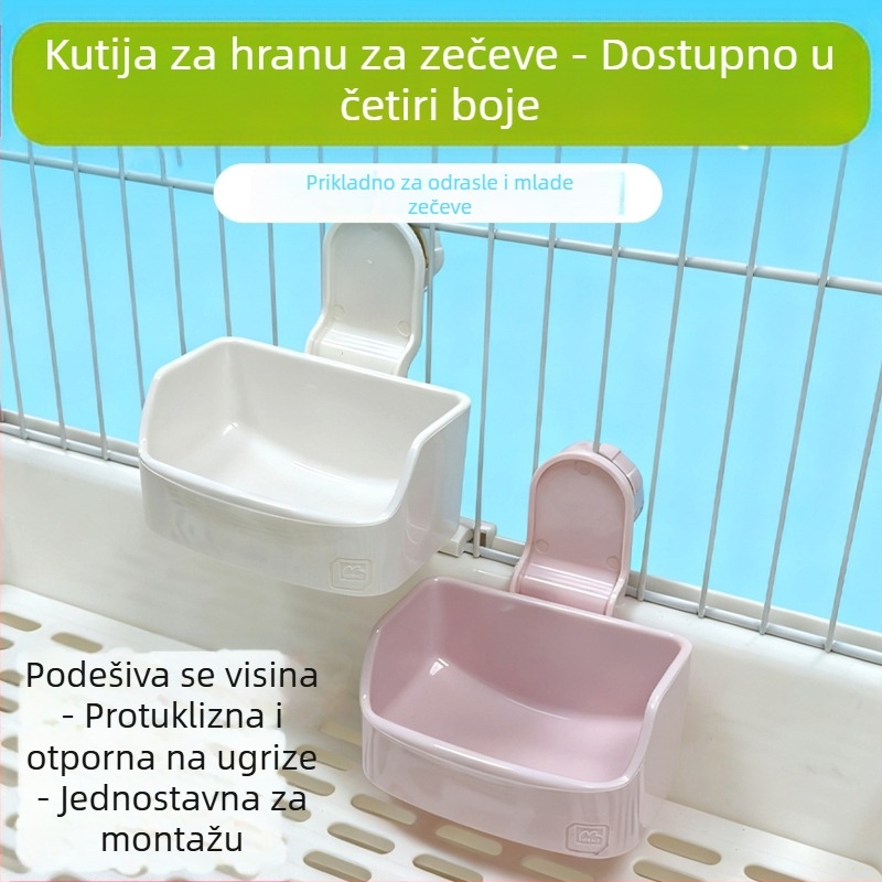 Monster Box viseća posuda za hranu za zeca – PVC, debela, otporna na grizenje, otporna na prevrnuće