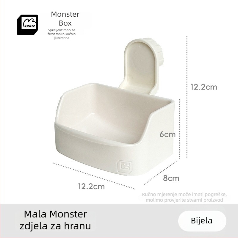 Monster Box viseća posuda za hranu za zeca – PVC, debela, otporna na grizenje, otporna na prevrnuće