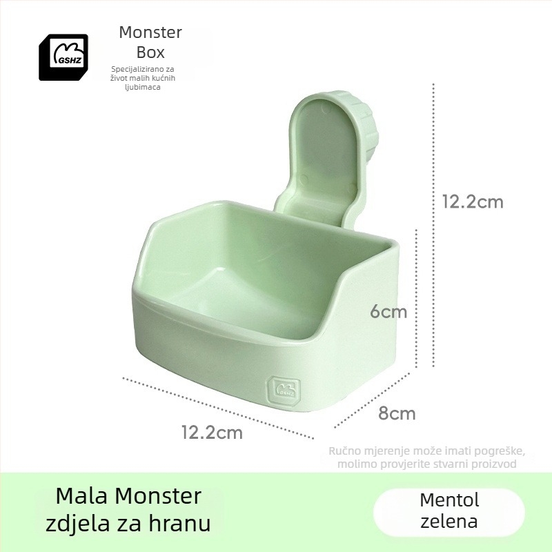 Monster Box viseća posuda za hranu za zeca – PVC, debela, otporna na grizenje, otporna na prevrnuće