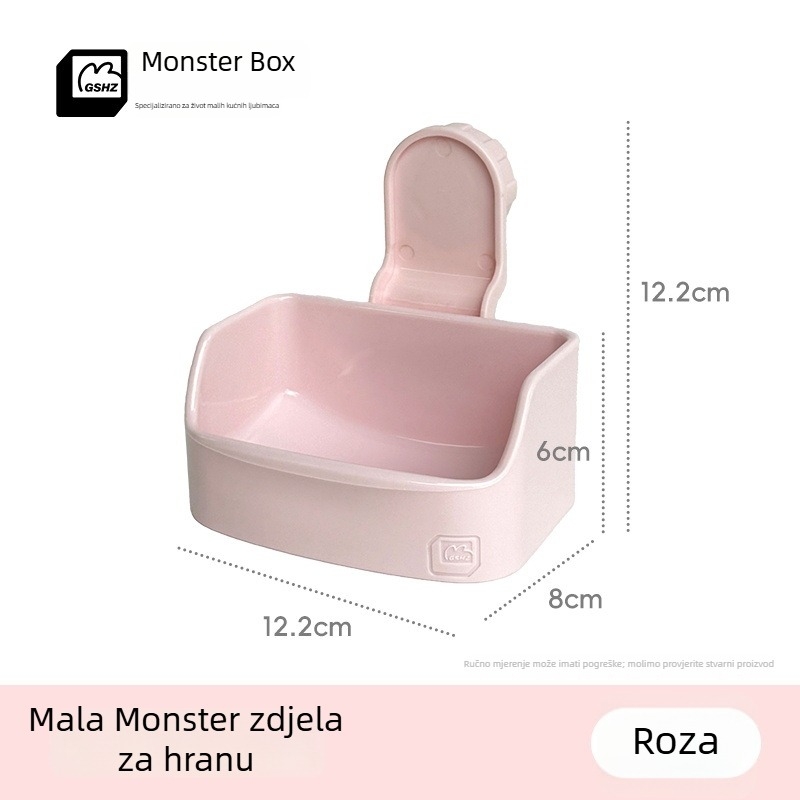 Monster Box viseća posuda za hranu za zeca – PVC, debela, otporna na grizenje, otporna na prevrnuće