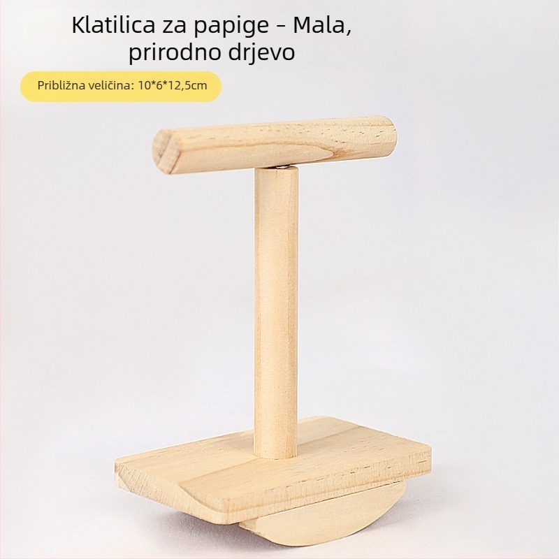Igračka za papige s drvenom platformom od Zanthoxylum, grickaljka štapić i funkcija trešenja