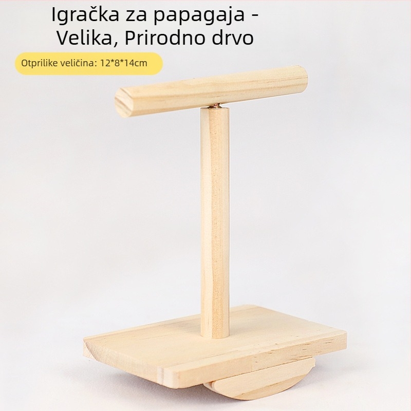 Igračka za papige s drvenom platformom od Zanthoxylum, grickaljka štapić i funkcija trešenja