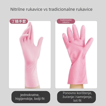 Ekstraduge jednokratne lateks rukavice, vodootporne, za kuhinju i pranje posuđa, izdržljive