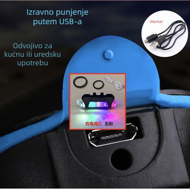Noćna svjetiljka za bicikl s punjivim sirenskim zvonom, vodootporna, za djecu – planinski i bicikl za ravnotežu (Kapacitet baterije: pogledajte detalje)