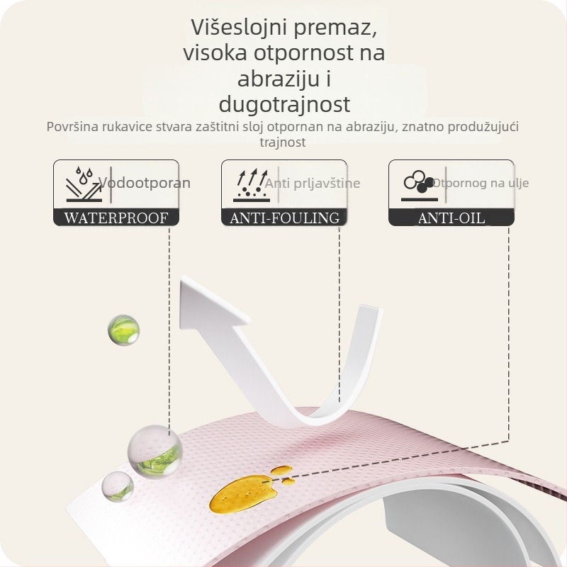 Jednokratne rukavice za pranje posuđa, prozirne, otporne na prašinu, debljine ispod 0,05 mm, od plastike