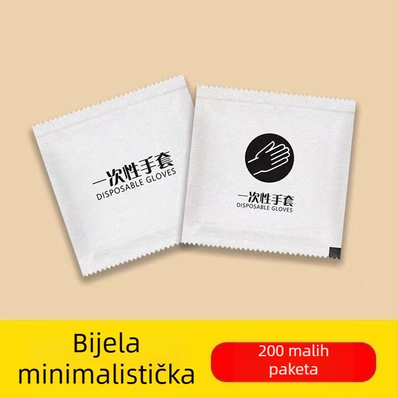 Jednokratne plastične rukavice – protuklizne, jednobojni uzorak, 400 kom., Fuji Cat (Tableware), Podrijetlo Anhui, Za dostavu jastoga