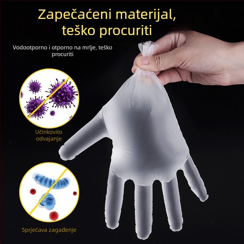 Jednokratne rukavice za pranje posuđa od TPE, prozirne, tanke, za kućnu kuhinju