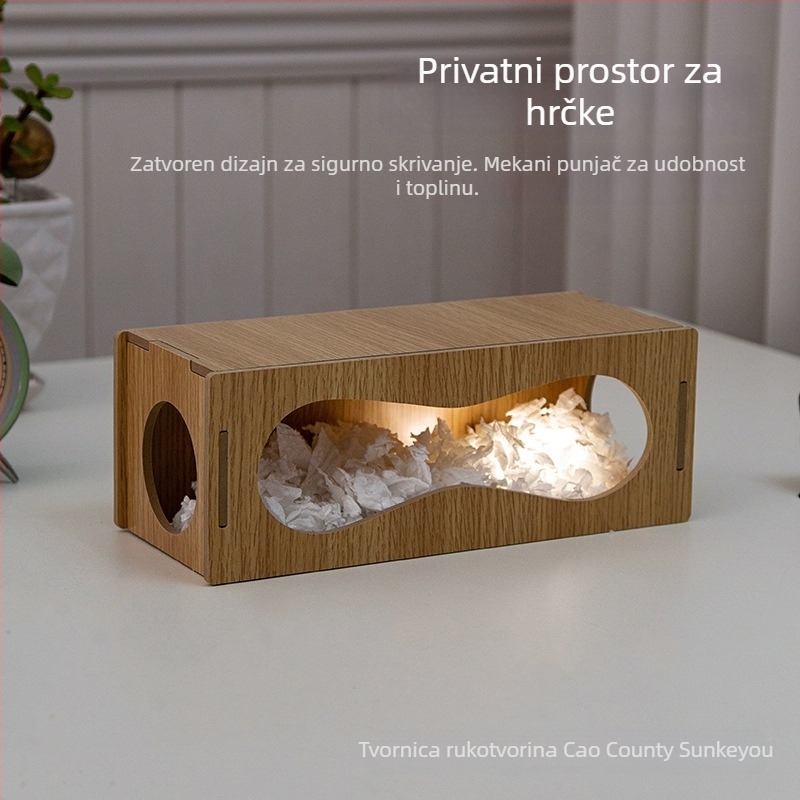 Hamster podzemni tunel s skloništem u špilji; materijali: drvo topole i ploča visoke gustoće; kategorija: oprema za kućne ljubimce