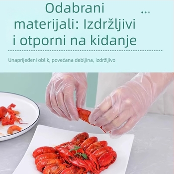 Jednokratne rukavice, debele i otporne, TPE, hrana-kvaliteta, debljina 0,1–0,2 mm, za kućnu upotrebu i catering, priprema hrane