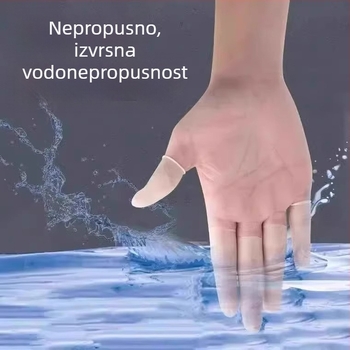 Prozirne prstne zaštitne rukavice za manikuru, izuzetno tanke, s mat završnim slojem, anti-slip i bez prašine; debljina 0,2–0,3 mm; uzorak proziran; funkcija zaštita; rok trajanja 2 godine