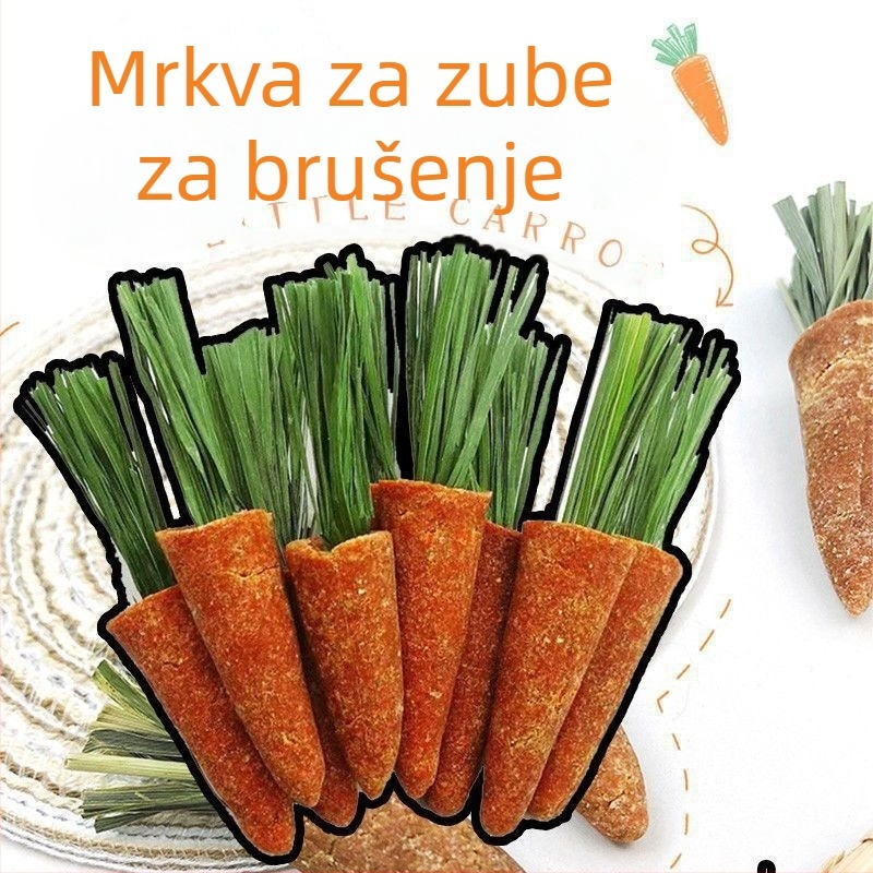 Grickalice za hrčka s mrkvom, otporne na trošenje, kalcijum dopuna, jestiv proizvod