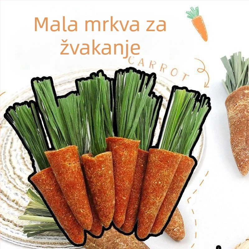 Grickalice za hrčka s mrkvom, otporne na trošenje, kalcijum dopuna, jestiv proizvod