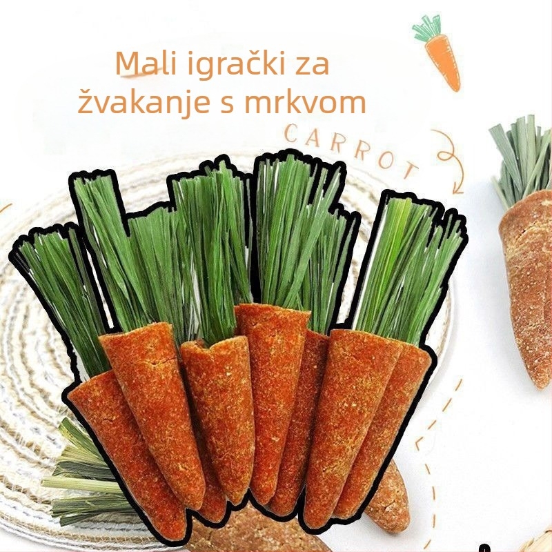 Grickalice za hrčka s mrkvom, otporne na trošenje, kalcijum dopuna, jestiv proizvod