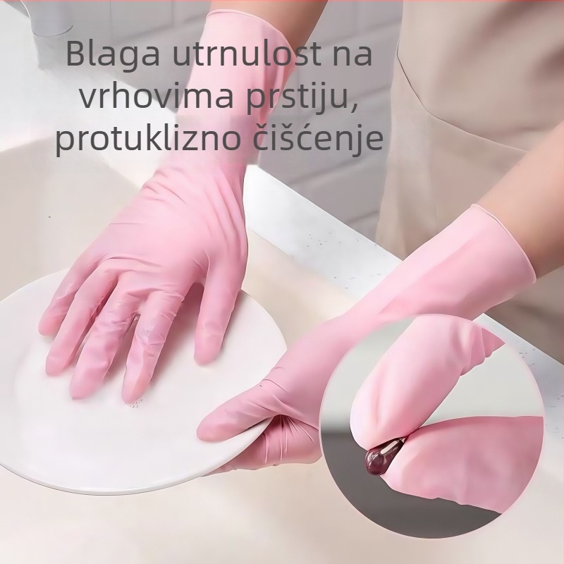 Nitrilne rukavice za pranje posuđa, jednokratne, produzene, vodootporne i otporne na masnoće, uobičajene debljine