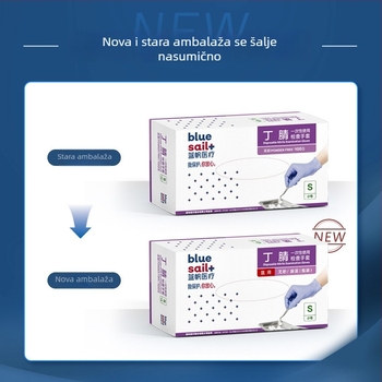 Jednokratne nitril rukavice medicinske klase Blue Sail – zaštita za kućnu inspekciju i čišćenje (materijal: nitril; razina: medicinska)
