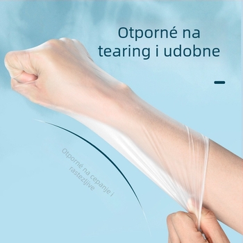 Jednokratne PVC rukavice za kontakt s hranom, za pečenje, produžene i debljine, otporne na ulje, prozirne, debljina 0,05–0,1 mm