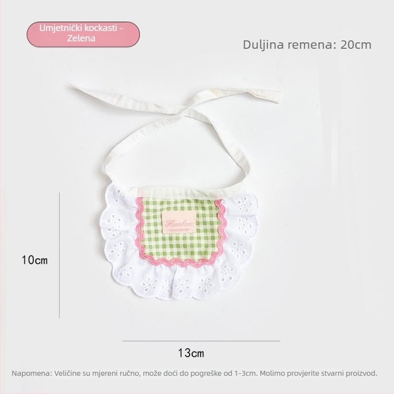 Bandana za kućne ljubimce s kariranim uzorkom; Poliester; Univerzalna primjena; Ispis; Instagram stil