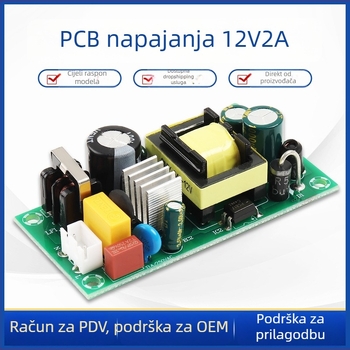 Chuang sixuan 12V2A prekidački modul napajanja – ploča bez kućišta, izolacija, ulaz 220V AC na izlaz 12V DC za LED traku
