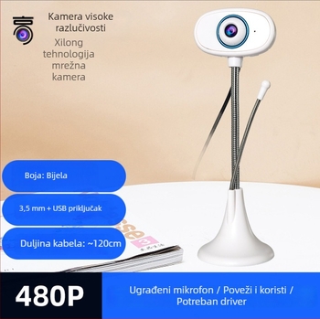 Stolna USB kamera s 0,8 MP senzorom, maksimalna rezolucija 1600x1200, 30 FPS, USB plug-and-play