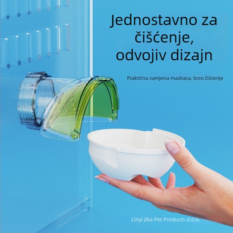 Vanjsko kupanje za hrčka sa saunom i kutijom za pijesak, s akrilnim priključkom — Jakal Card