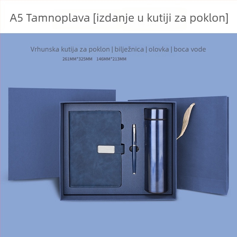 Ning zhan Bilježnica s logotipom, kožna umjetna koža, žično povezivanje, Dowling papir, 100–200 stranica