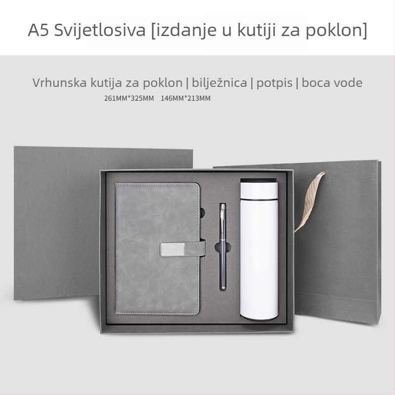 Ning zhan Bilježnica s logotipom, kožna umjetna koža, žično povezivanje, Dowling papir, 100–200 stranica