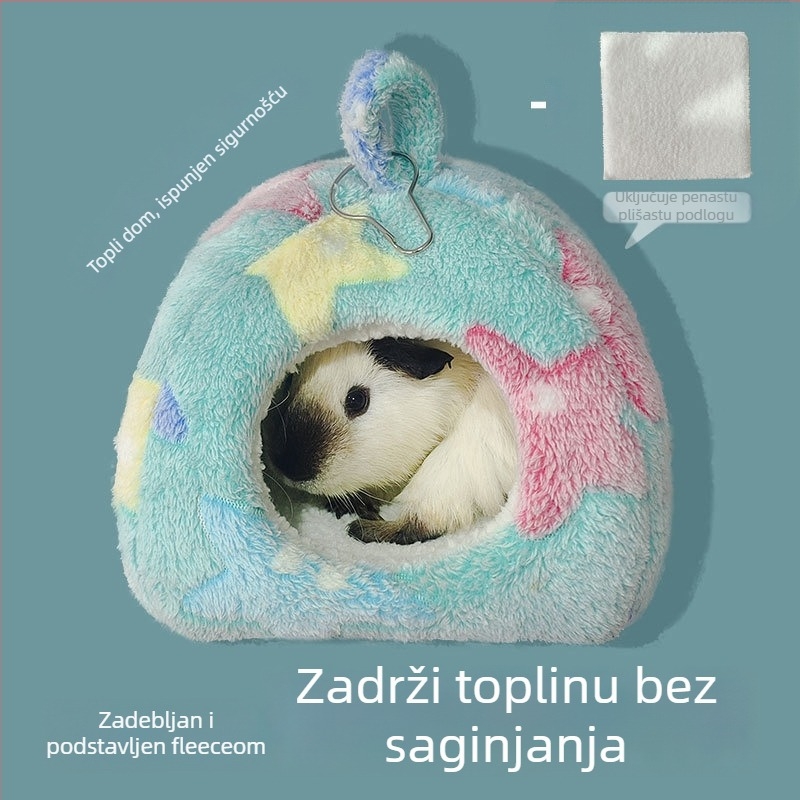 Mingtu pamučno gnijezdo za male kućne ljubimce – toplo zimsko leglo za hrčak, guinejsku svinju i patuljastog zeca