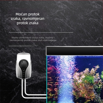 Blue Treasure akvarijska pumpa za zrak — tiha oksigenacijska pumpa, 1 kg, bez uvoza, moguća privatna etiketa