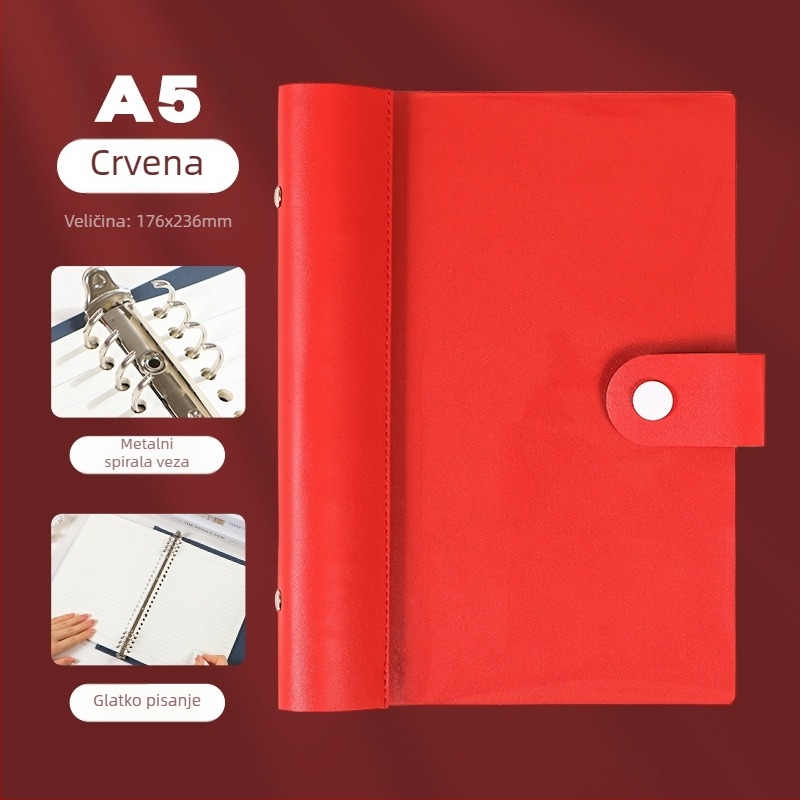 Meki kožni veže s odvojivim kućištem – Porozni klips, kompatibilan s papirom 255×175 mm