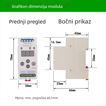 Višefunkcionalni modul vremenskog releja na šini, s brojanjem okidača