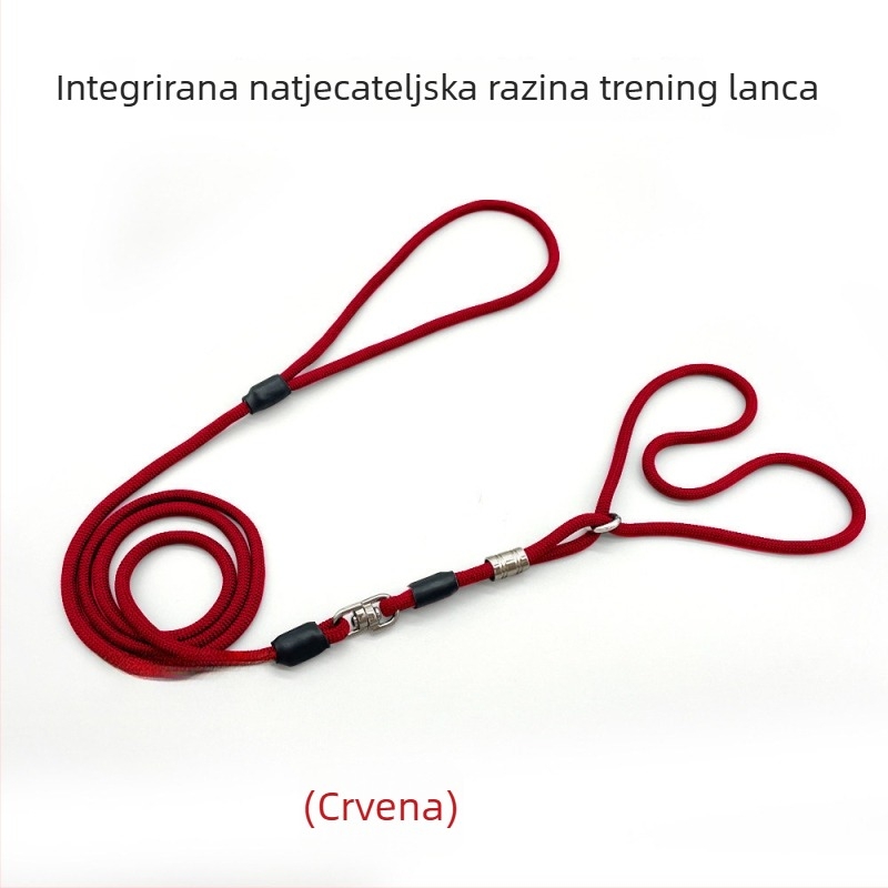 Povodac za kućne ljubimce od užeta-lanac – protiv proboja, protiv bijega, pogodan za mačke, dodatak s remenom