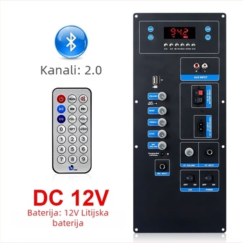 TB01 Bluetooth pločica pojačala za vanjski subwoofer modul – audio dodaci, napon DC12V ili AC110-240V, Bluetooth, ulaz za mikrofon i gitaru