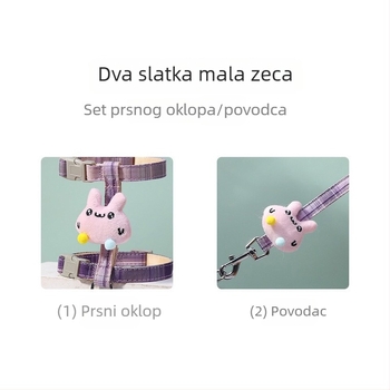 Mačji najlonski harnes s podesivim sigurnosnim povodcem